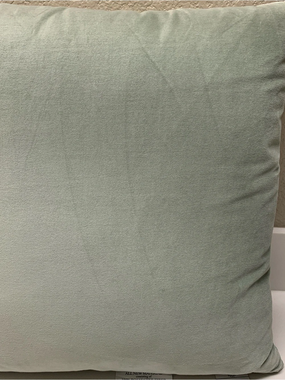 WORLD MARKET Velvet Throw Pillow Sage Green 18” Square